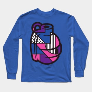 Abstract Grenade Geometric Shapes Long Sleeve T-Shirt